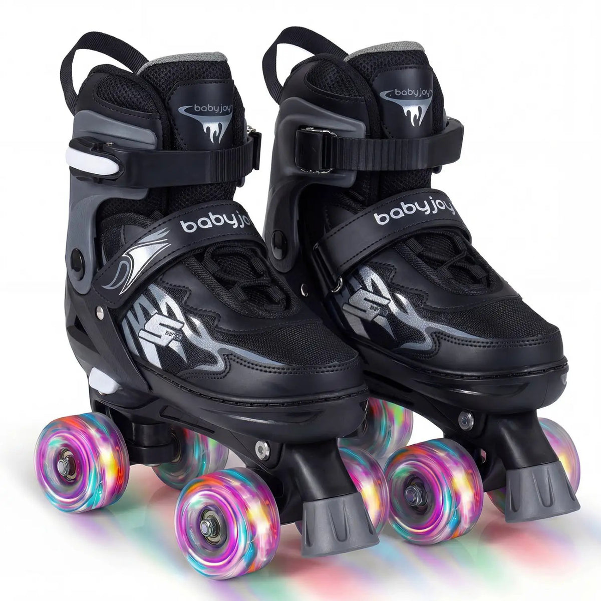 Kids Roller Skates for Girls Boys 4 Sizes Adjustable Quad Skates with Light-up Wheels for Outdoor, photo 8 of 24