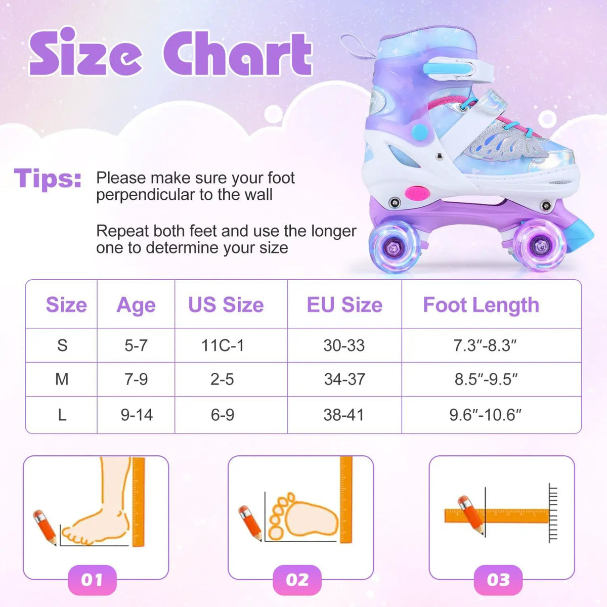 Kids Roller Skates for Toddlers Ages 5-7 with 4 Light-up Wheels, photo 5 of 16