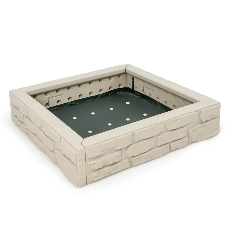 2-In-1 HDPE Kids Sandbox with Cover and Bottom Liner by DirectDeals
