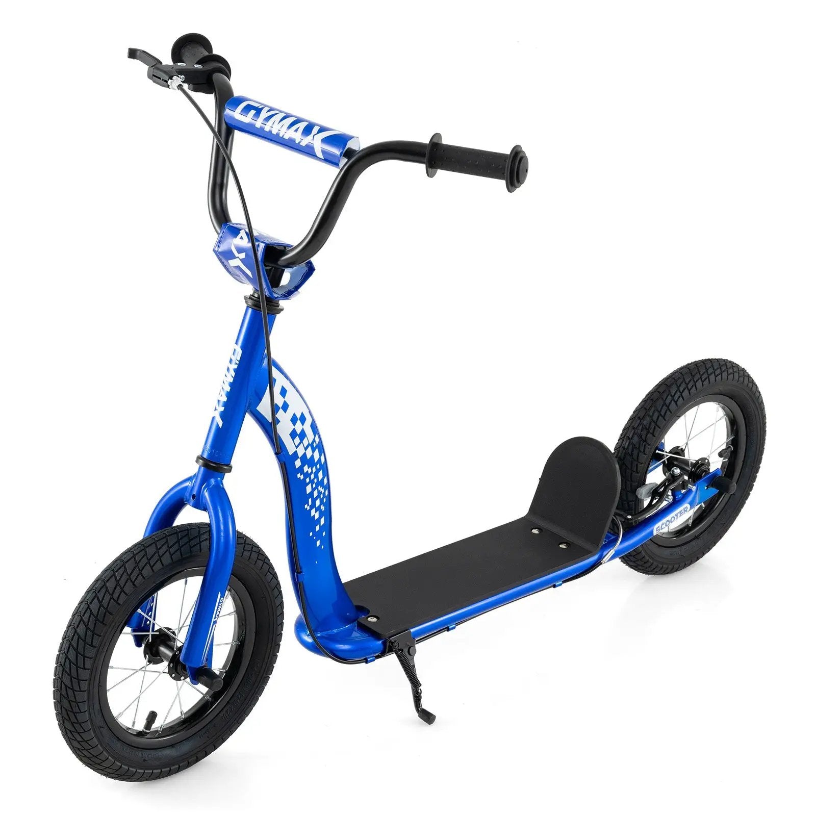 Kids Scooter Youth Kick Scooter with Adjustable Height Handlebar 12-Inch Inflatable Wheels by DirectDeals