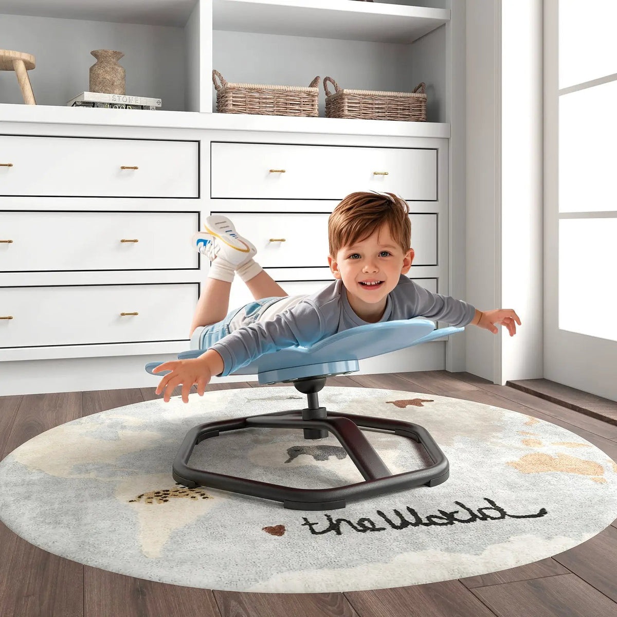 Kids Sensory Swivel Chair Elephant Petal 360° Spinning Chair, photo 2 of 9