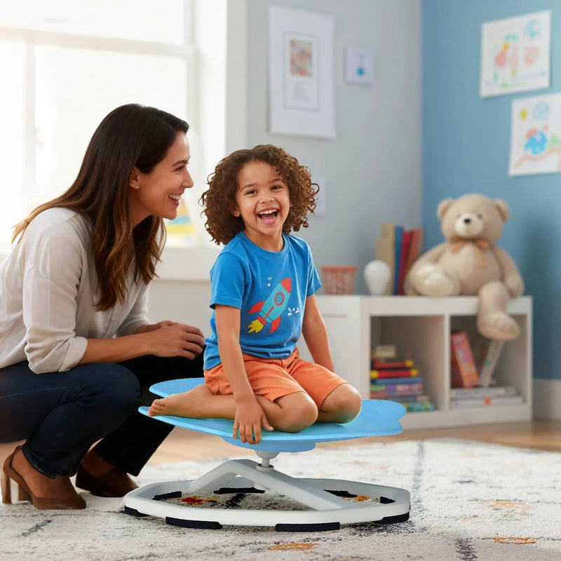 Kids Sensory Swivel Chair 360° Spinning Seat with Metal Base by DirectDeals