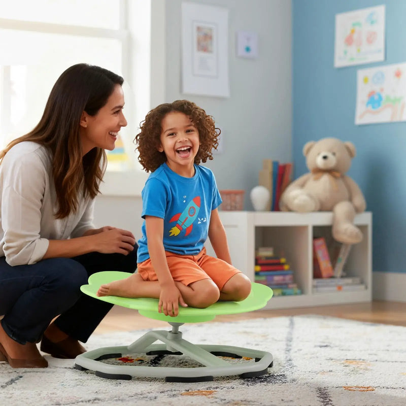 Kids Sensory Swivel Chair Cat Claw 360¬∞ Spinning Chair with Non-Slip Metal Base by DirectDeals