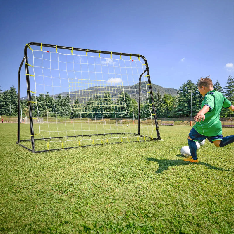 2-in-1 Kids Soccer Rebounder and Soccer Goal with Adjustable Height by DirectDeals