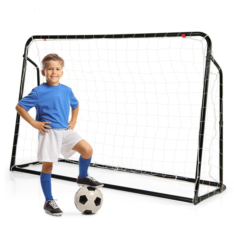 2-in-1 Kids Soccer Rebounder and Soccer Goal with Adjustable Height by DirectDeals