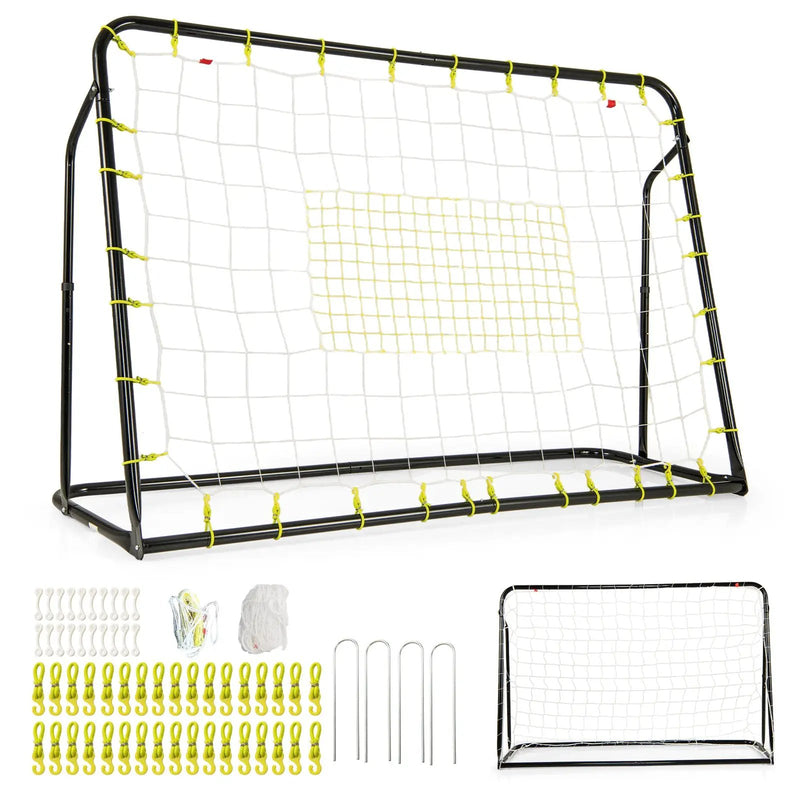 2-in-1 Kids Soccer Rebounder and Soccer Goal with Adjustable Height by DirectDeals