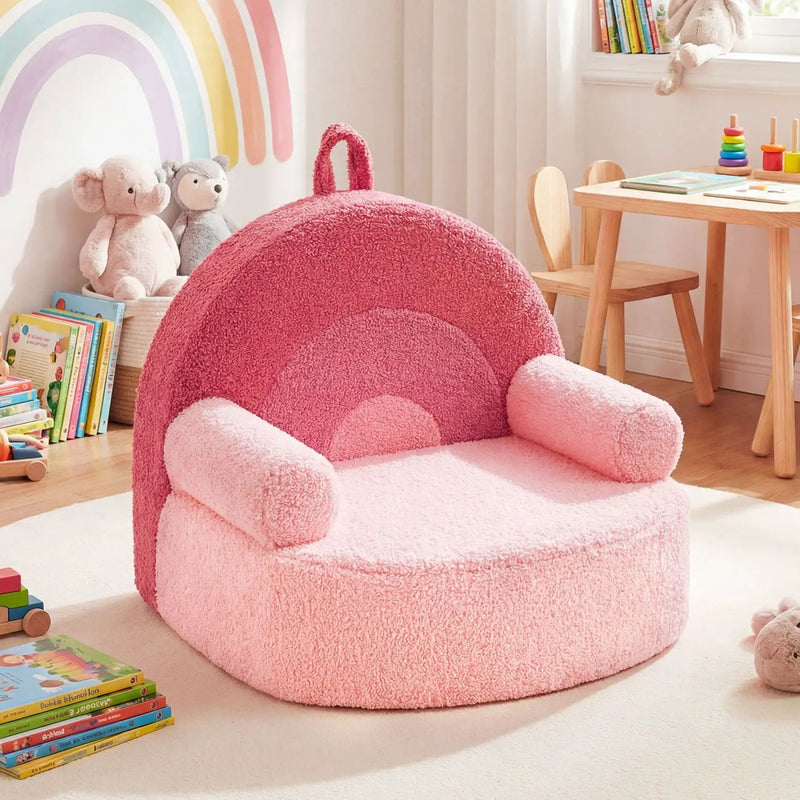 Kids Sofa Toddler Foam Couch with Soft Fleece Fabric Cover by DirectDeals