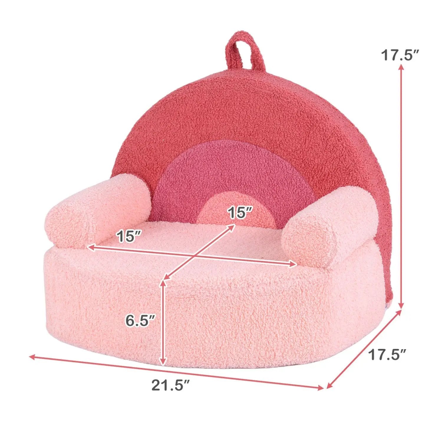 Kids Sofa Toddler Foam Couch with Soft Fleece Fabric Cover by DirectDeals