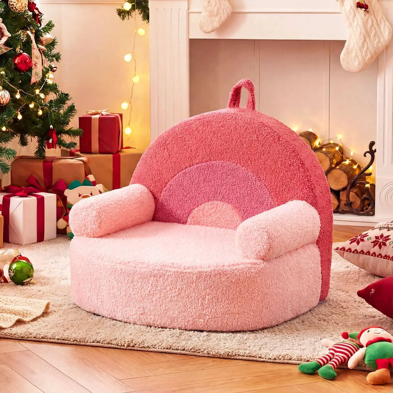 Kids Sofa Toddler Foam Couch with Soft Fleece Fabric Cover by DirectDeals