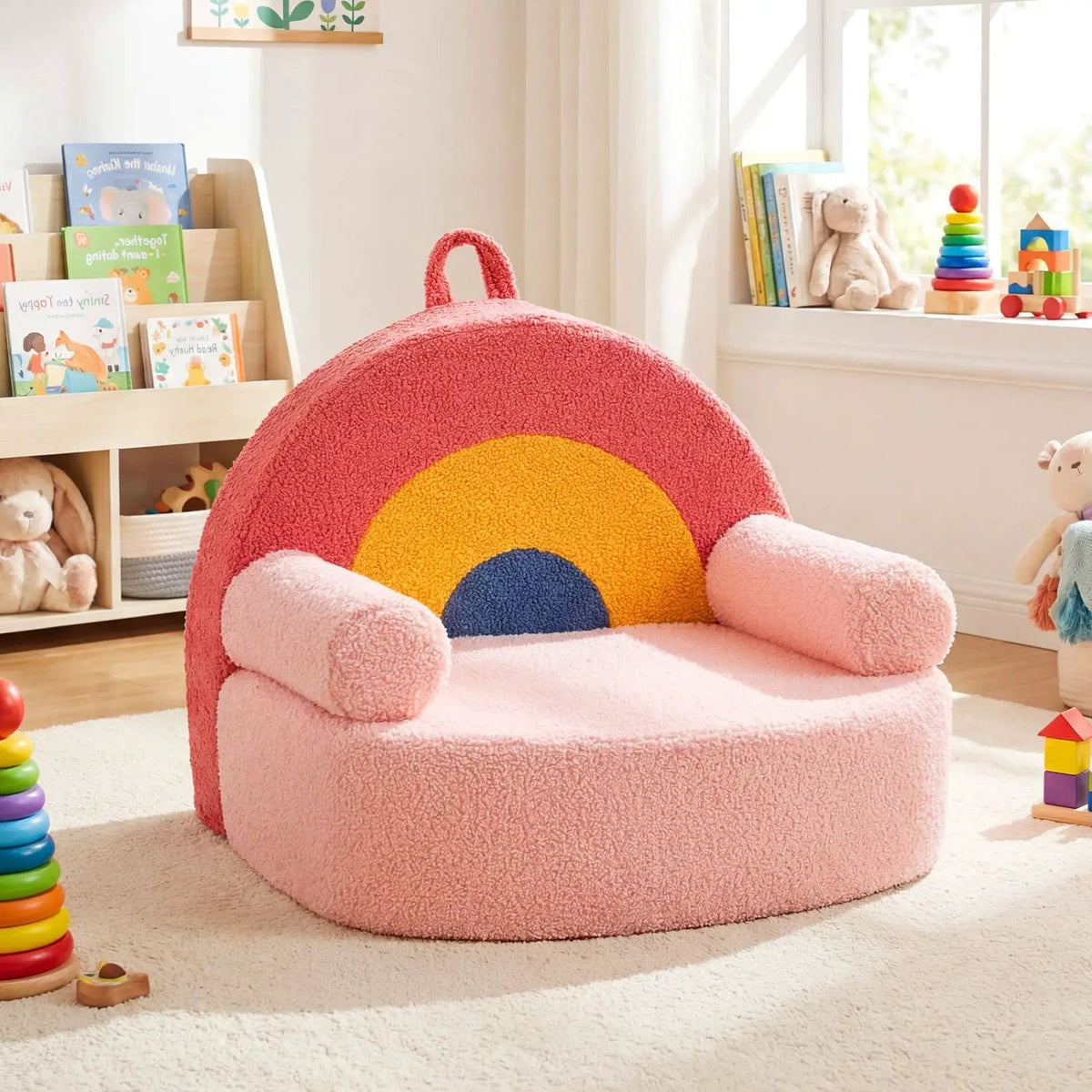 Kids Sofa Toddler Foam Couch with Soft Fleece Fabric Cover, photo 5 of 24