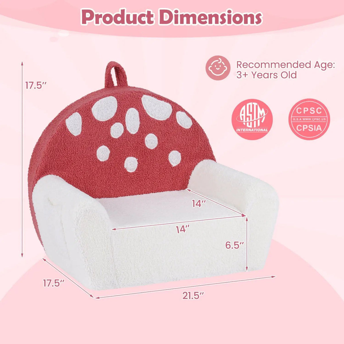 Kids Sofa Toddler Foam Couch with Soft Fleece Fabric Cover, photo 12 of 24