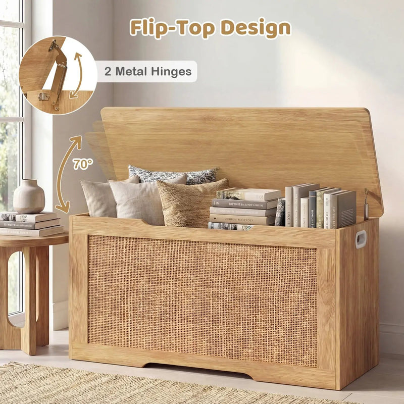 Kids Storage Bench 40 Inch Toy Box with Flip Top and Handles by DirectDeals