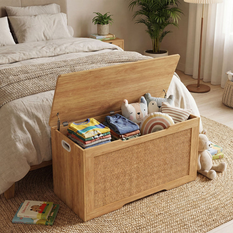 Kids Storage Bench 40 Inch Toy Box with Flip Top and Handles by DirectDeals