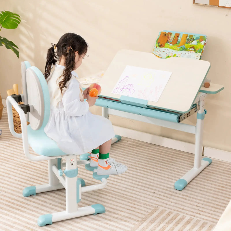 Ergonomic Height-adjustable Kids Study Chair with Double Back Support by DirectDeals