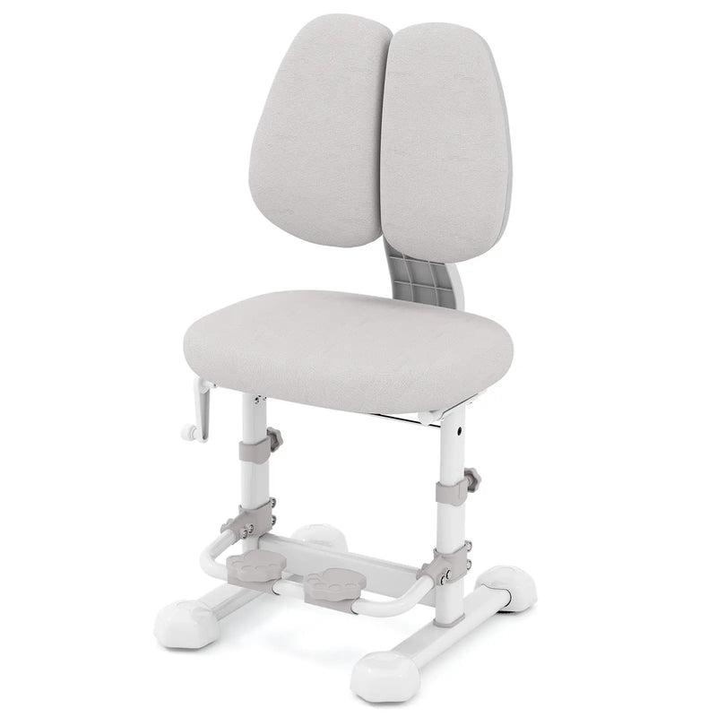 Kids Study Chair with Adjustable Double Backrest and Footrest by DirectDeals
