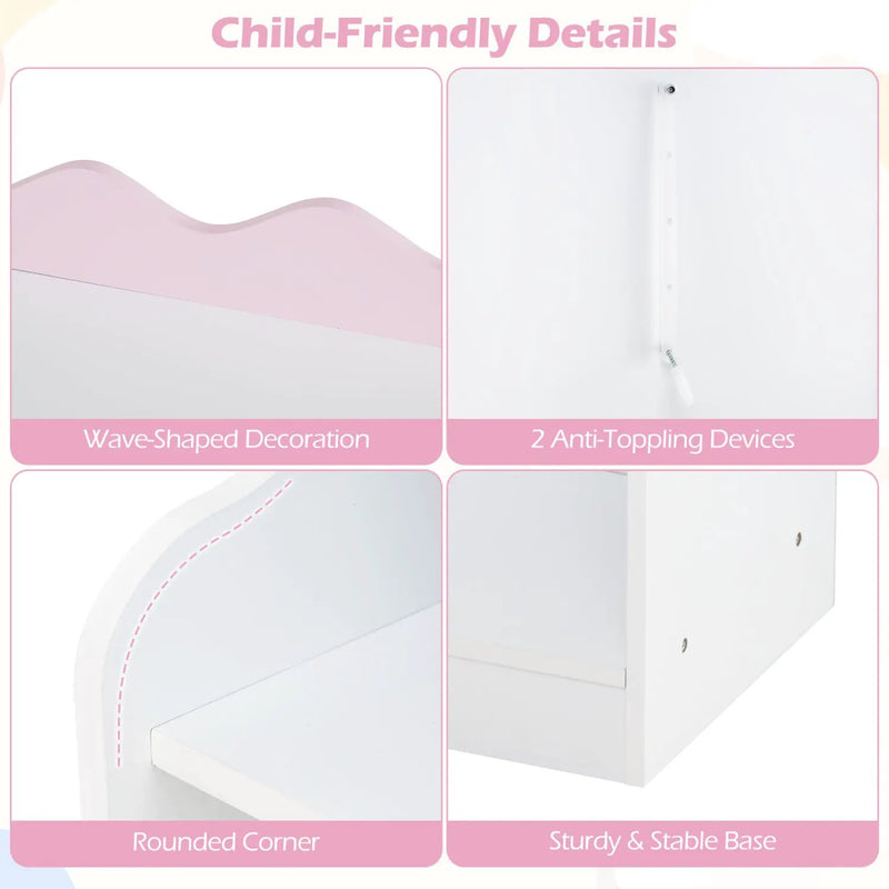 Kids Toy Storage Organizer Children Dress up Closet Wardrobe with Clothing Rack by DirectDeals