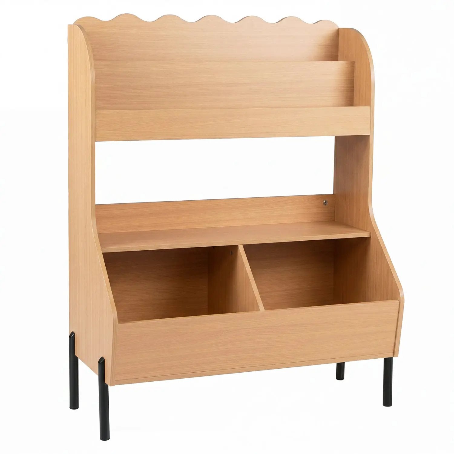 Kids Toy Storage Organizer with Bookshelf and Bins by DirectDeals