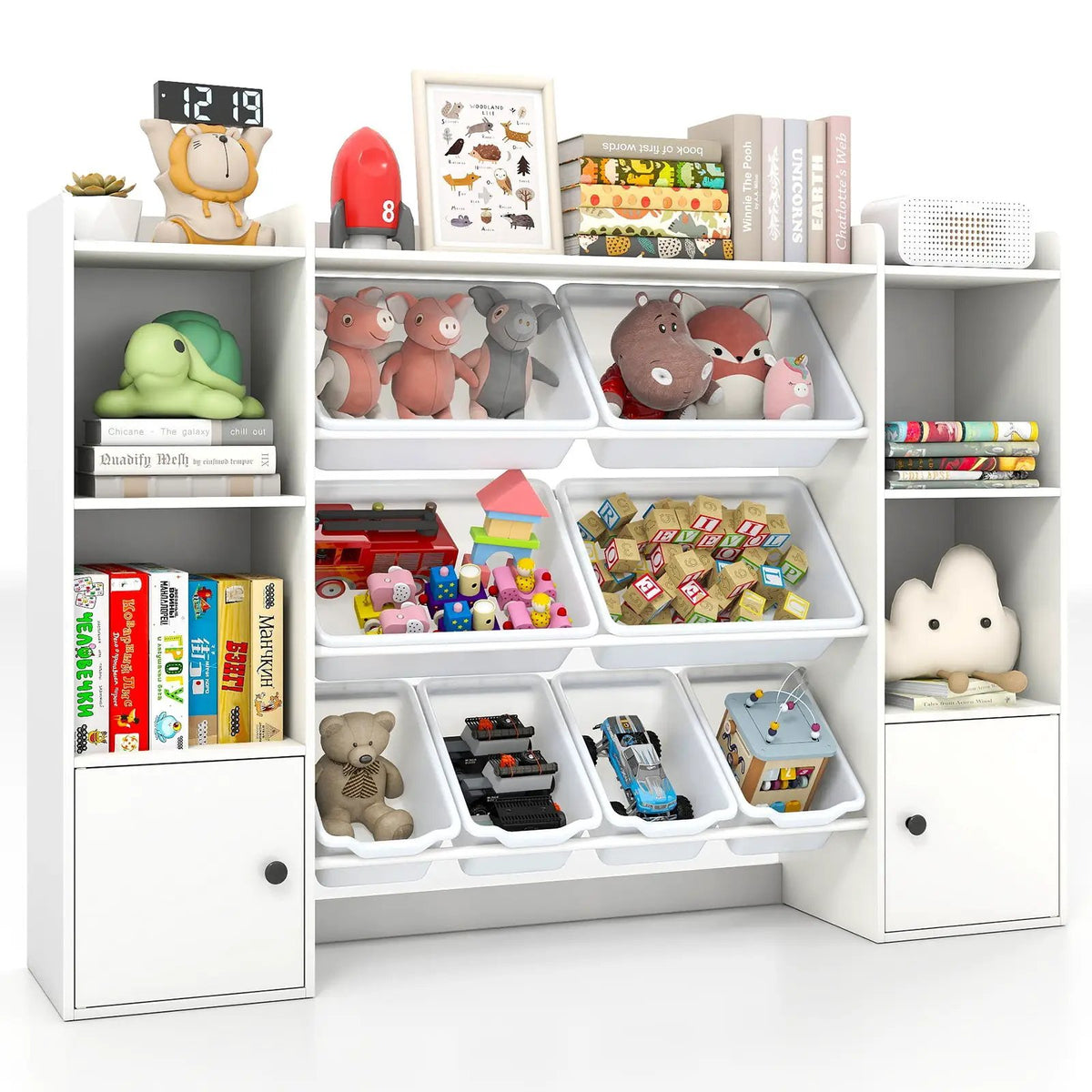 Kids Toy Storage and Bookshelf with Boxes and Open Shelves, photo 9 of 32