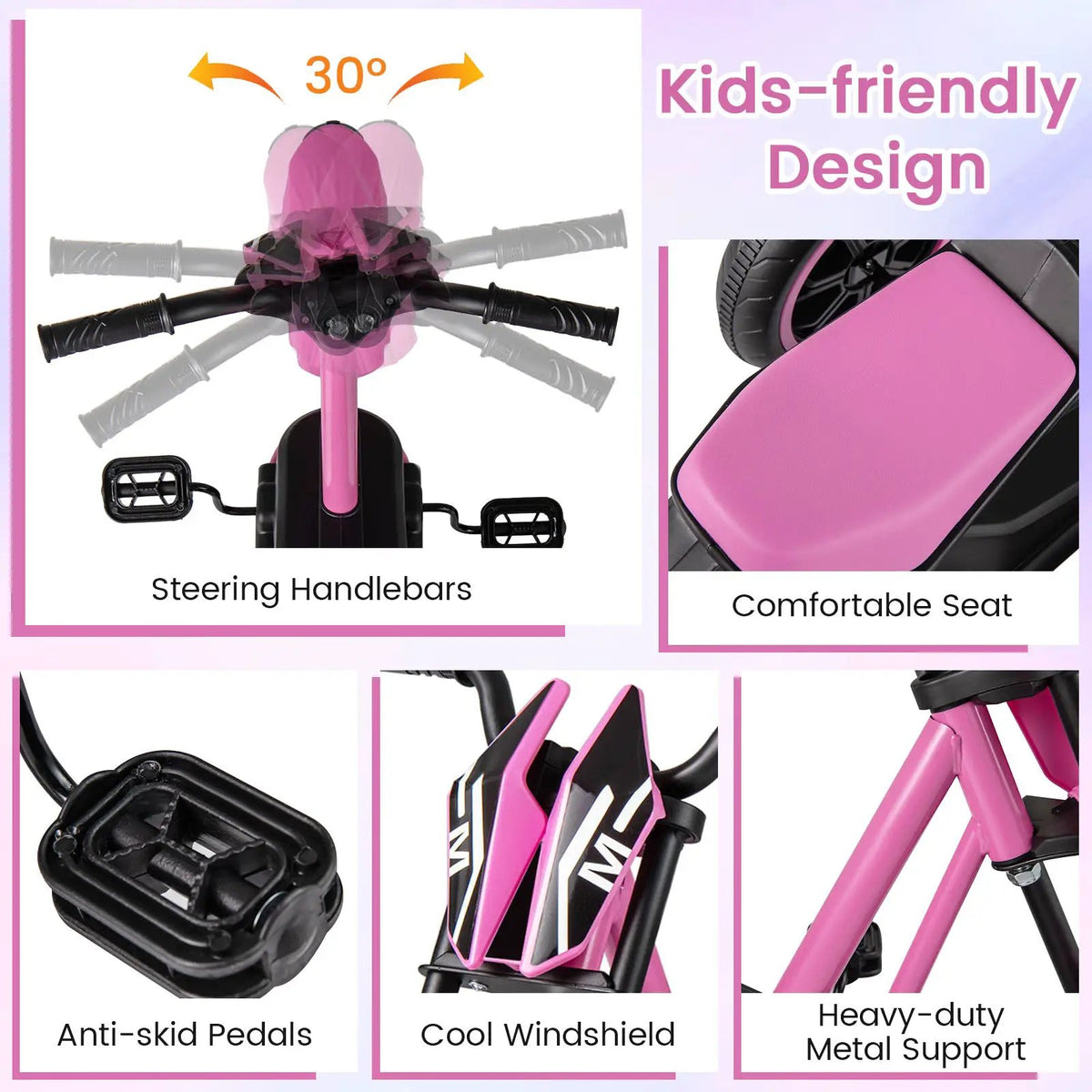 Kids Tricycle 3-Wheel Toddler Bike with Foot Pedals Forward Backward, photo 21 of 24
