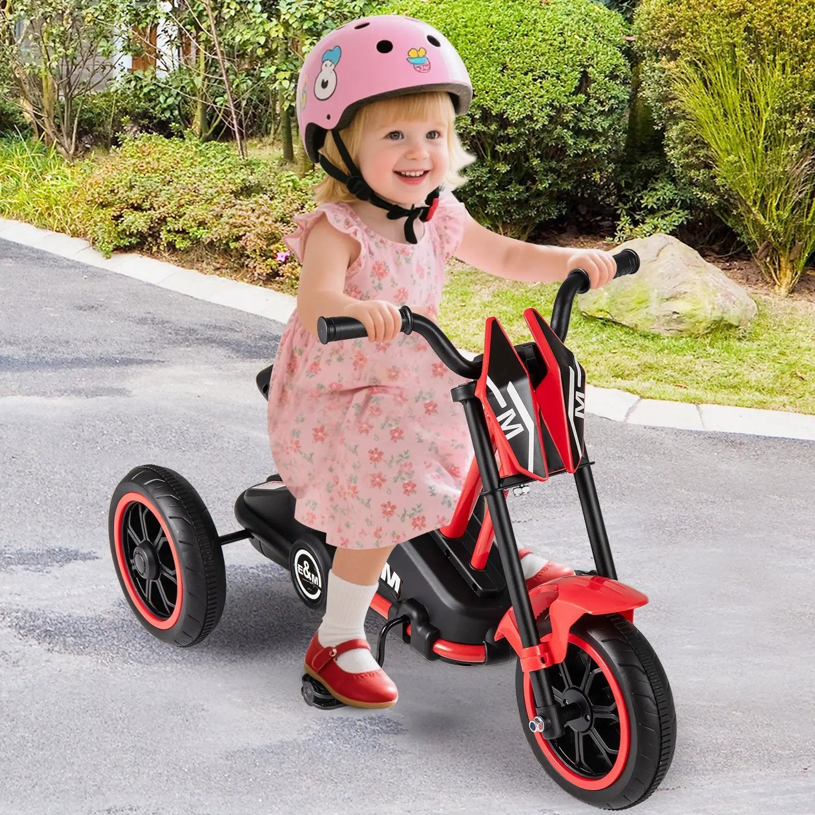 Kids Tricycle 3-Wheel Toddler Bike with Foot Pedals Forward Backward by DirectDeals
