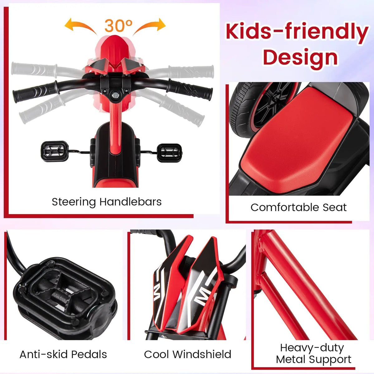 Kids Tricycle 3-Wheel Toddler Bike with Foot Pedals Forward Backward, photo 19 of 24