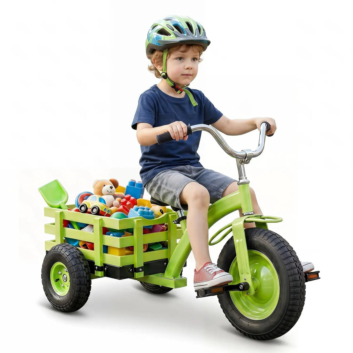 Kids Tricycle with 15-Inch Inflatable Rubber Tires, photo 3 of 24