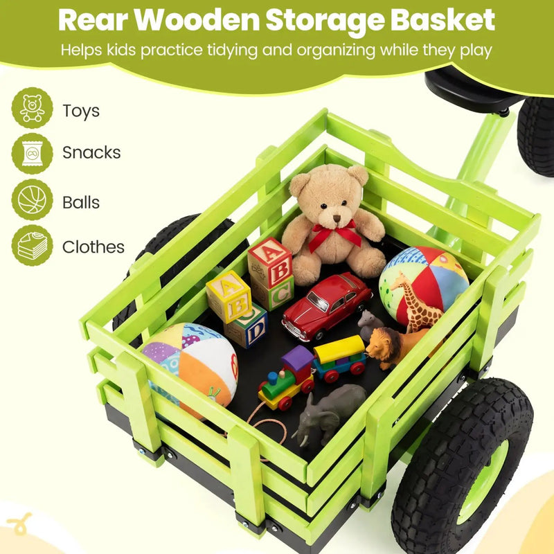 Kids Tricycle with 15-Inch Inflatable Rubber Tires by DirectDeals