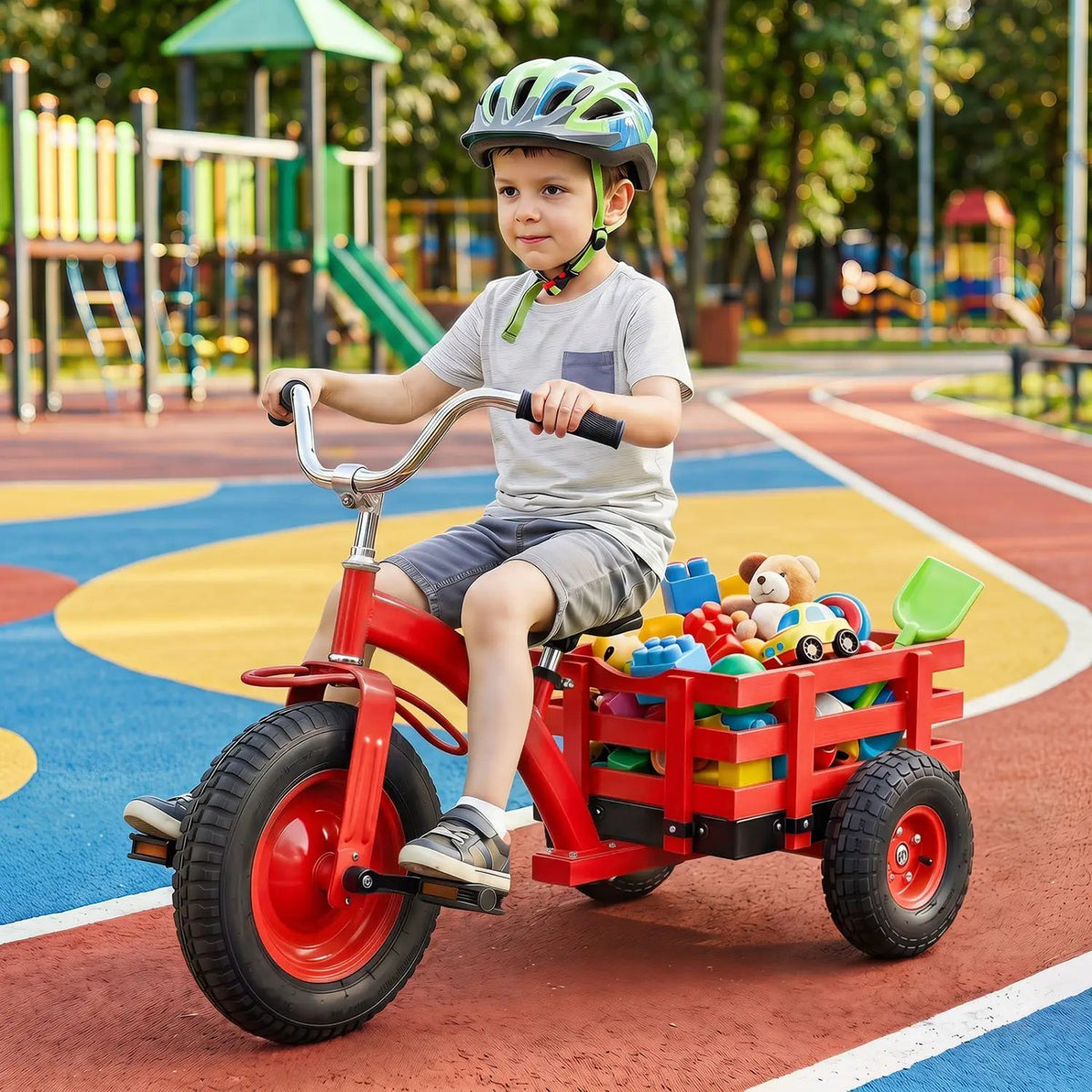 Kids Tricycle with 15-Inch Inflatable Rubber Tires, photo 9 of 24