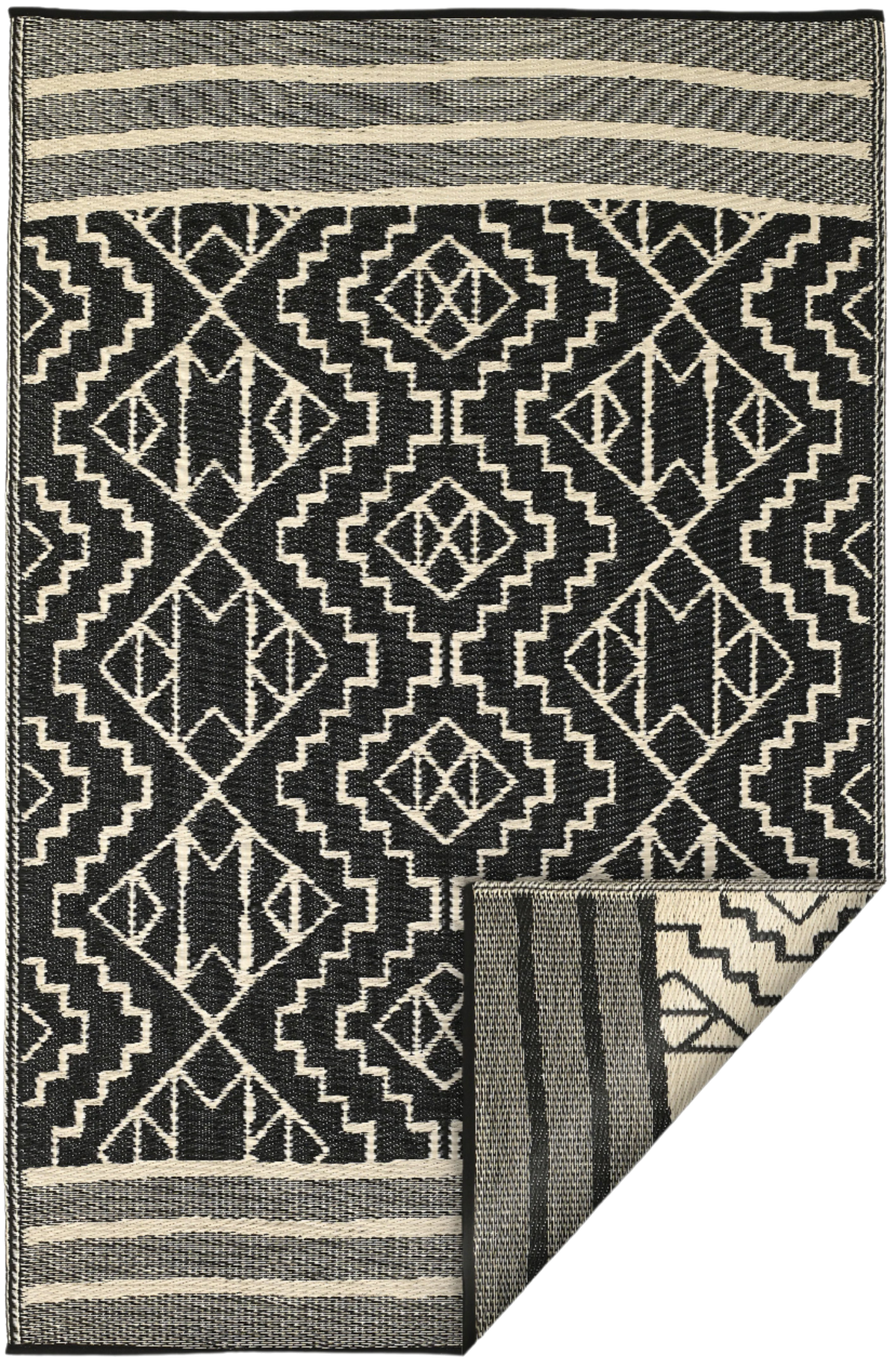 Kilimanjaro - Black Outdoor Rug for Patio FINAL SALE, photo 4 of 15