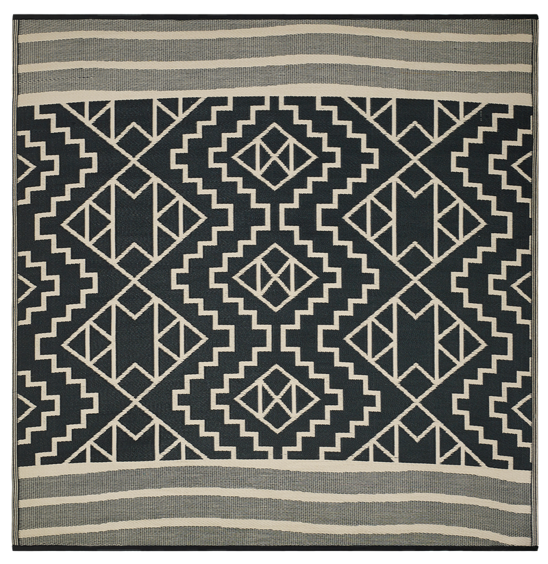 Kilimanjaro - Black Outdoor Rug for Patio FINAL SALE by Fab Habitat