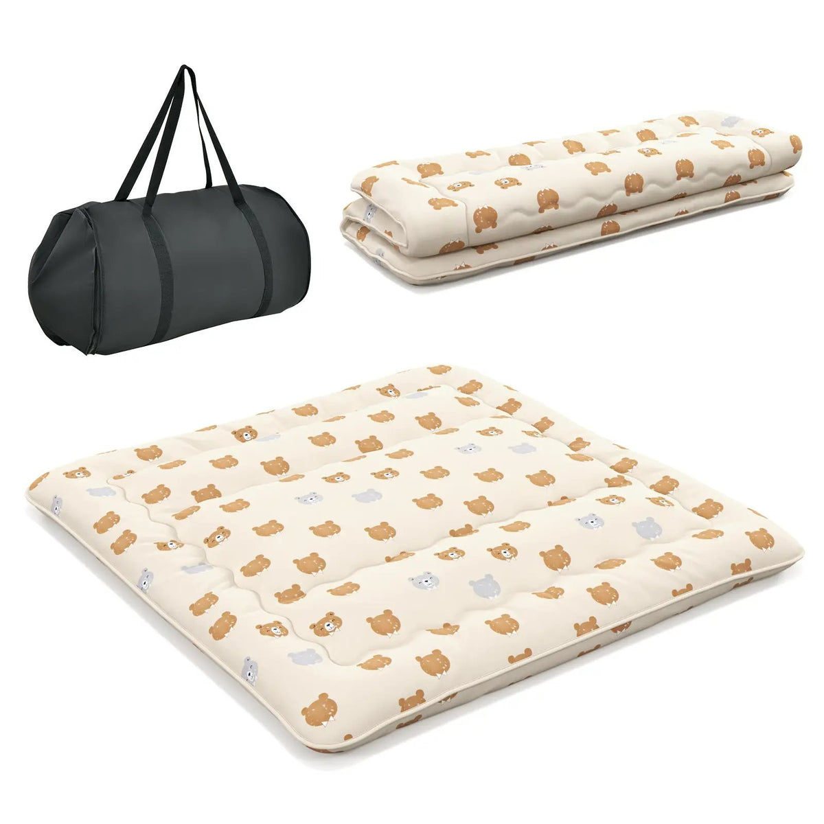 Foldable Futon Mattress with Washable Cover and Carry Bag for Camping, photo 9 of 11