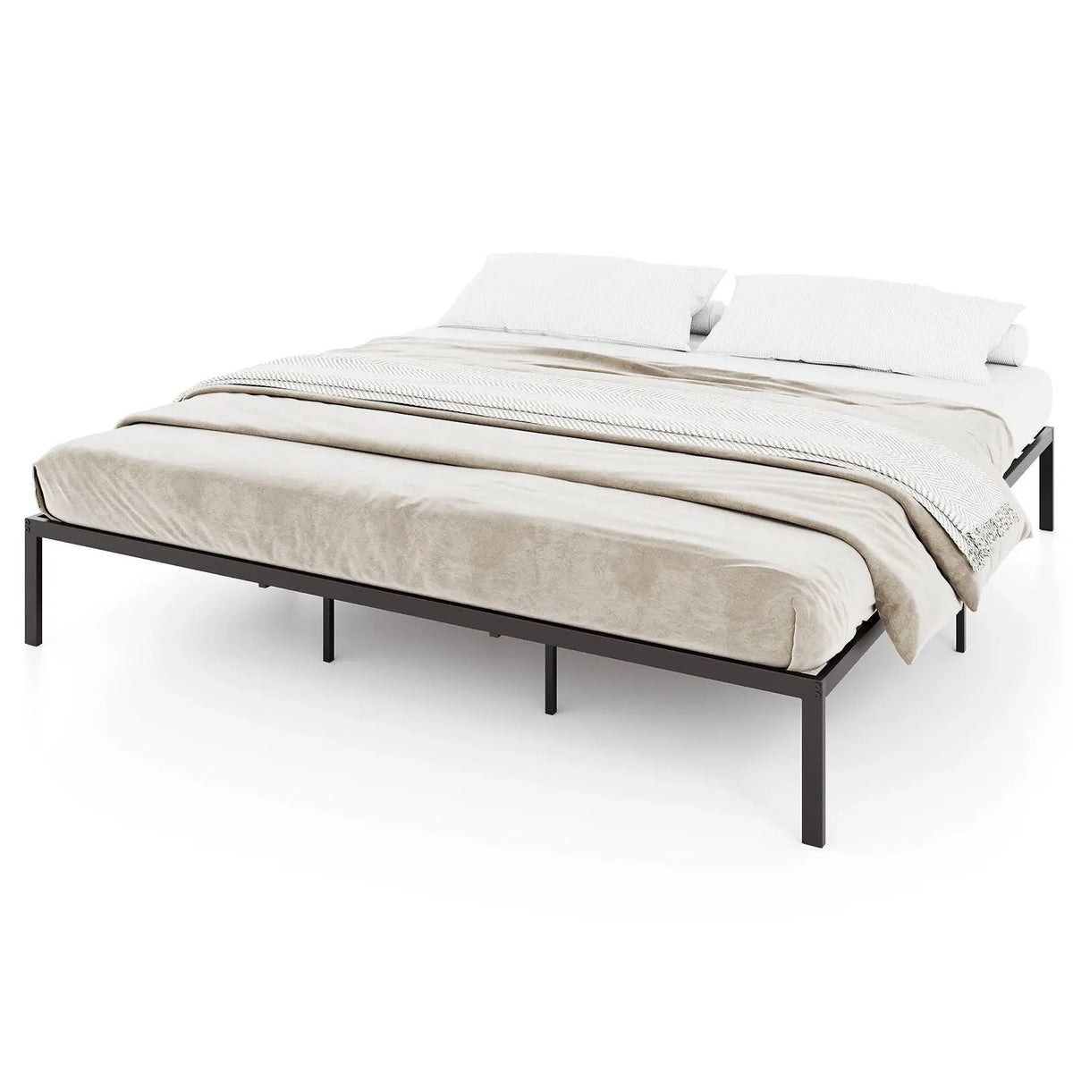 Full/Queen/King Size Metal Bed Frame Heavy Duty Support Slats Mattress Foundation, photo 4 of 10