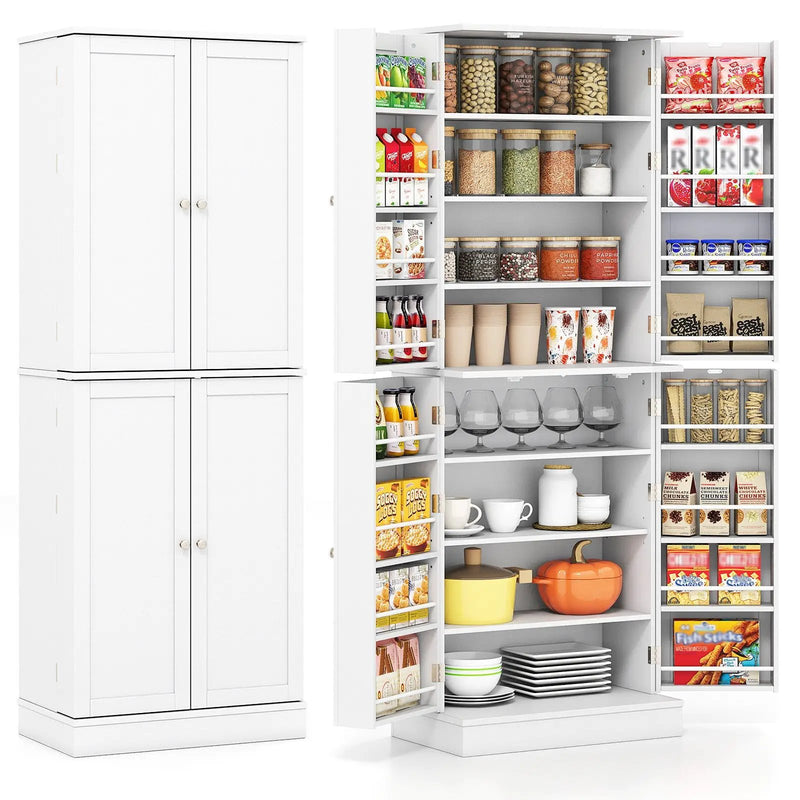 Kitchen Pantry Cabinet 65.5 Inch Freestanding Tall Buffet Cupboard by DirectDeals