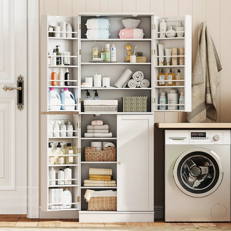 Kitchen Pantry Cabinet 65.5 Inch Freestanding Tall Buffet Cupboard by DirectDeals