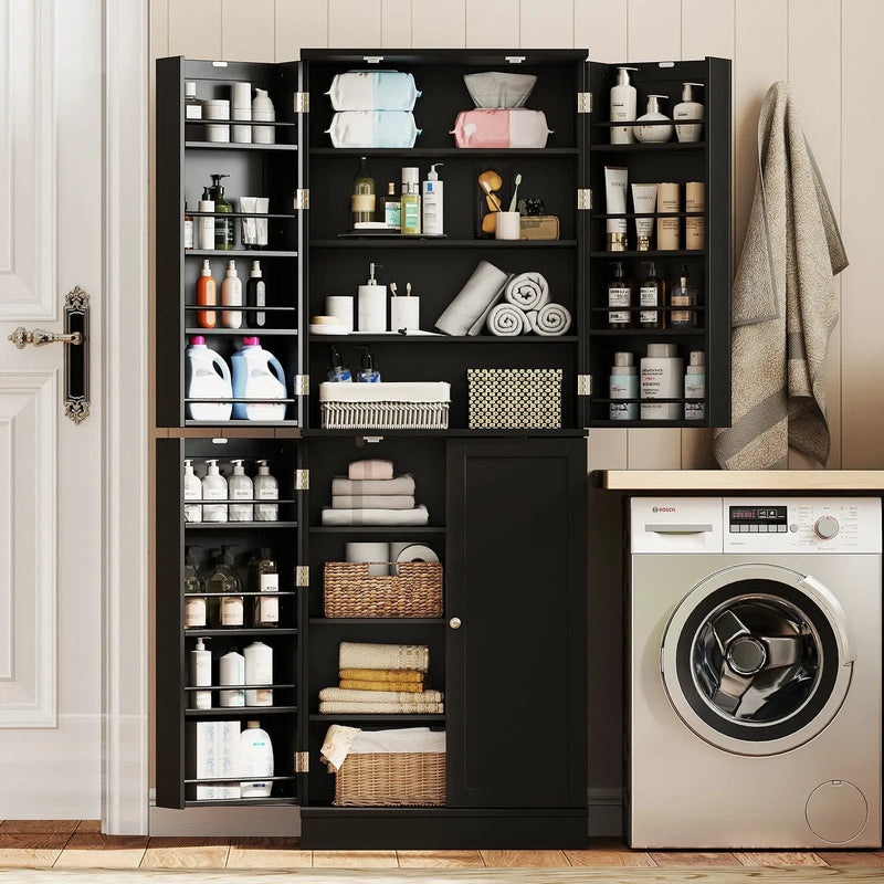Kitchen Pantry Cabinet 65.5 Inch Freestanding Tall Buffet Cupboard by DirectDeals