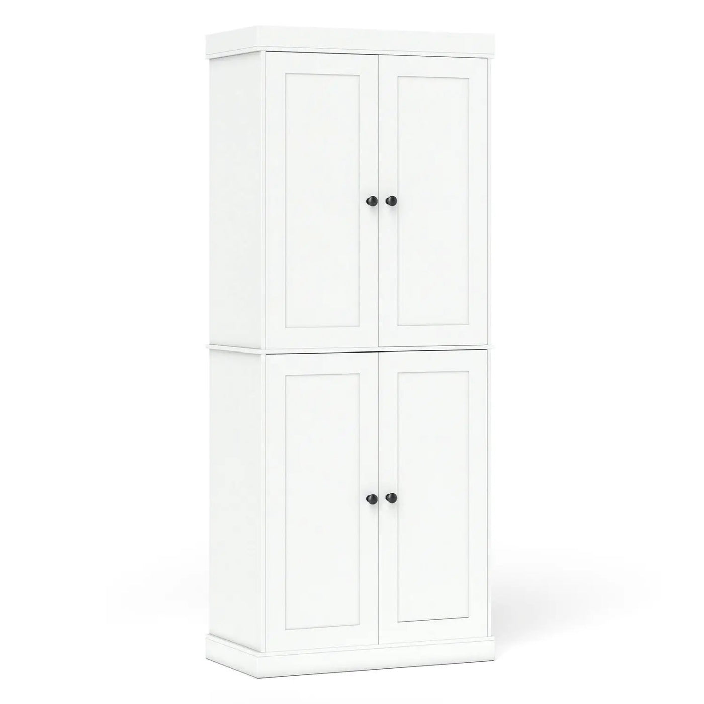 Kitchen Pantry Cabinet with 2 Adjustable Shelves and Anti-Tipping Kits for Living Room by DirectDeals