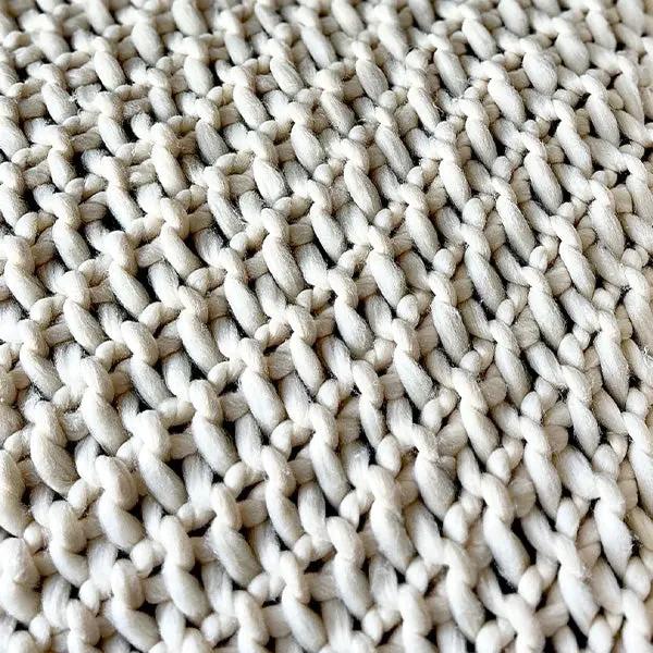 Soft Chunky Knitted Cream Throw Blanket by Decor Steals