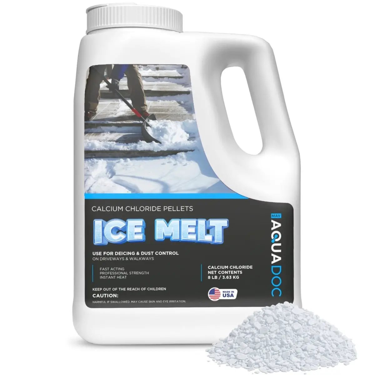 AquaDoc Ice Melt Safe for Concrete - Calcium Chloride by AquaDoc