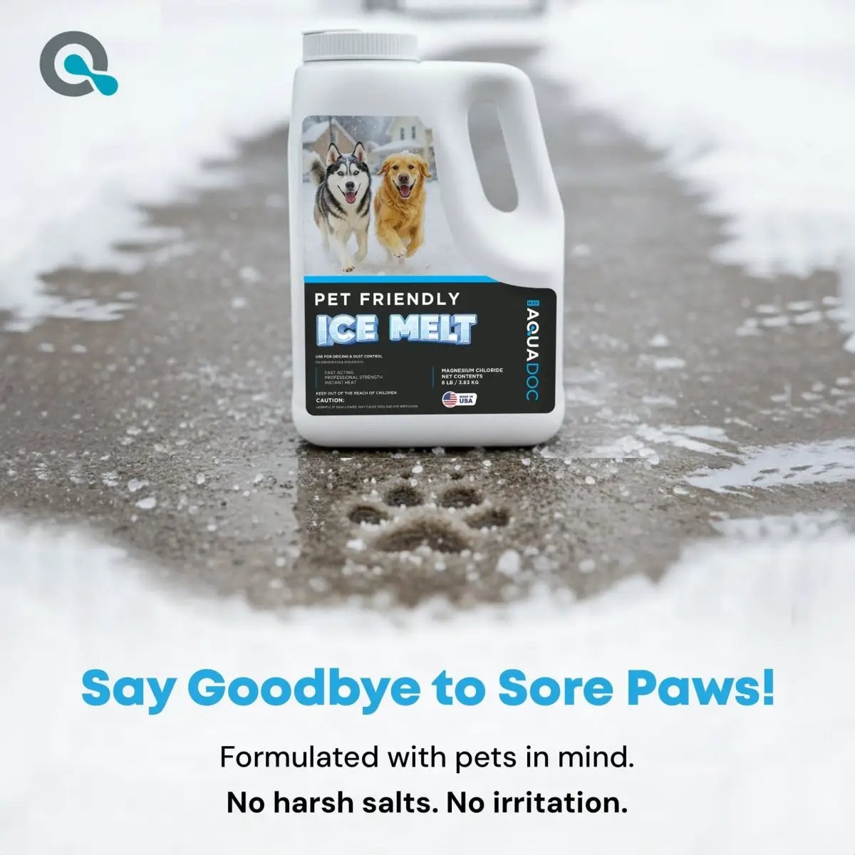 AquaDoc Pet Safe Ice Melt (Magnesium Chloride) by AquaDoc