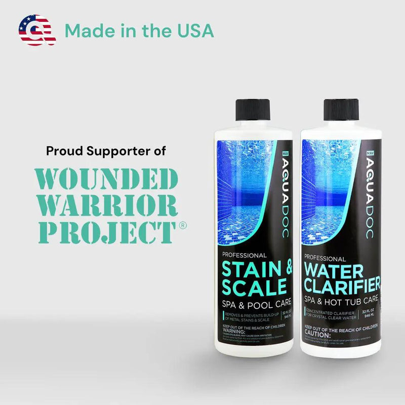 Spa Water Clarifier & Stain and Scale Bundle by AquaDoc