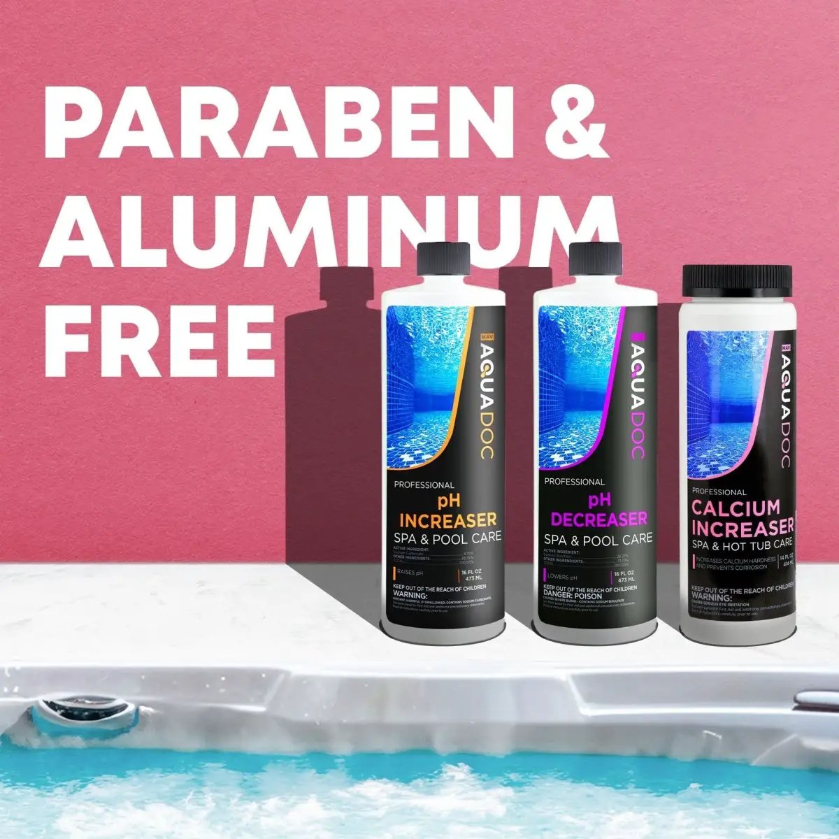 Spa Balancer Kit - pH Increaser + pH Decreaser + Calcium Increaser by AquaDoc