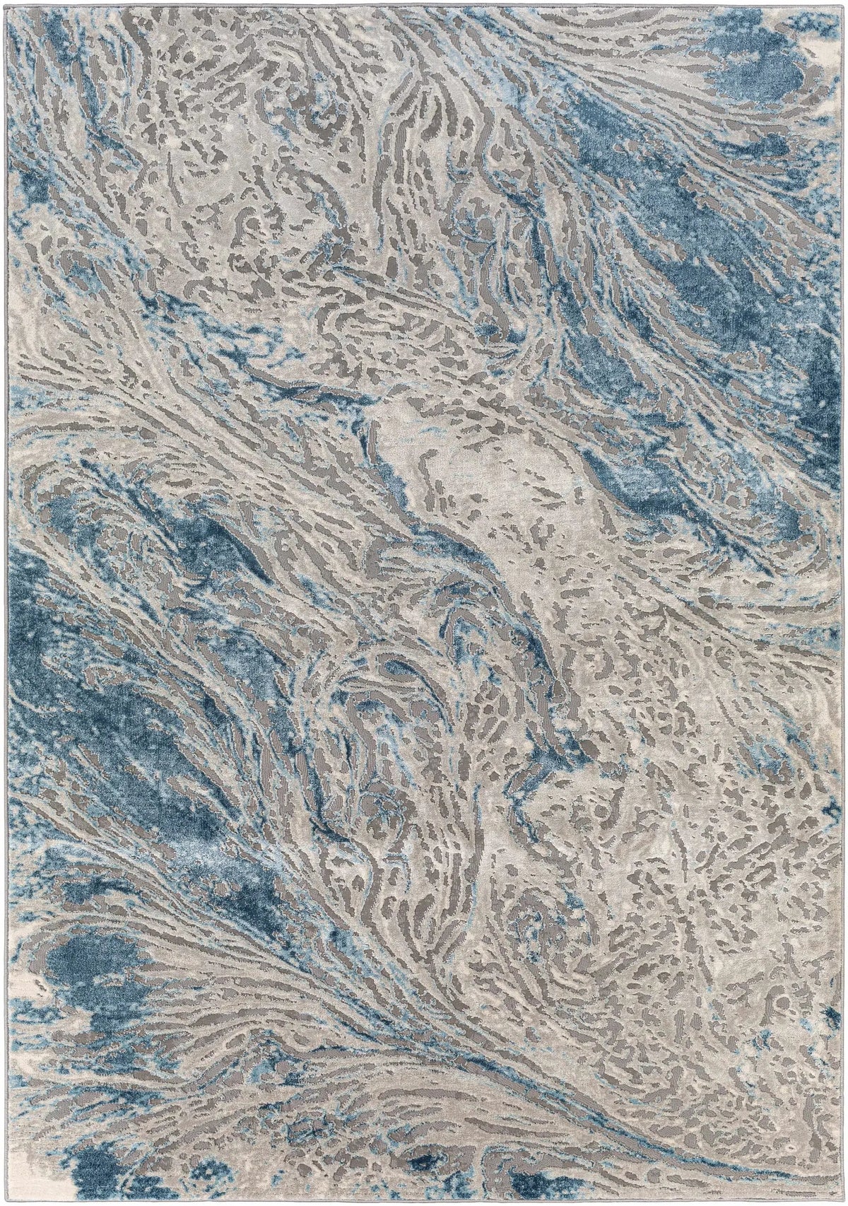 Lambton Blue Marble Area Rug - Clearance, photo 9 of 9