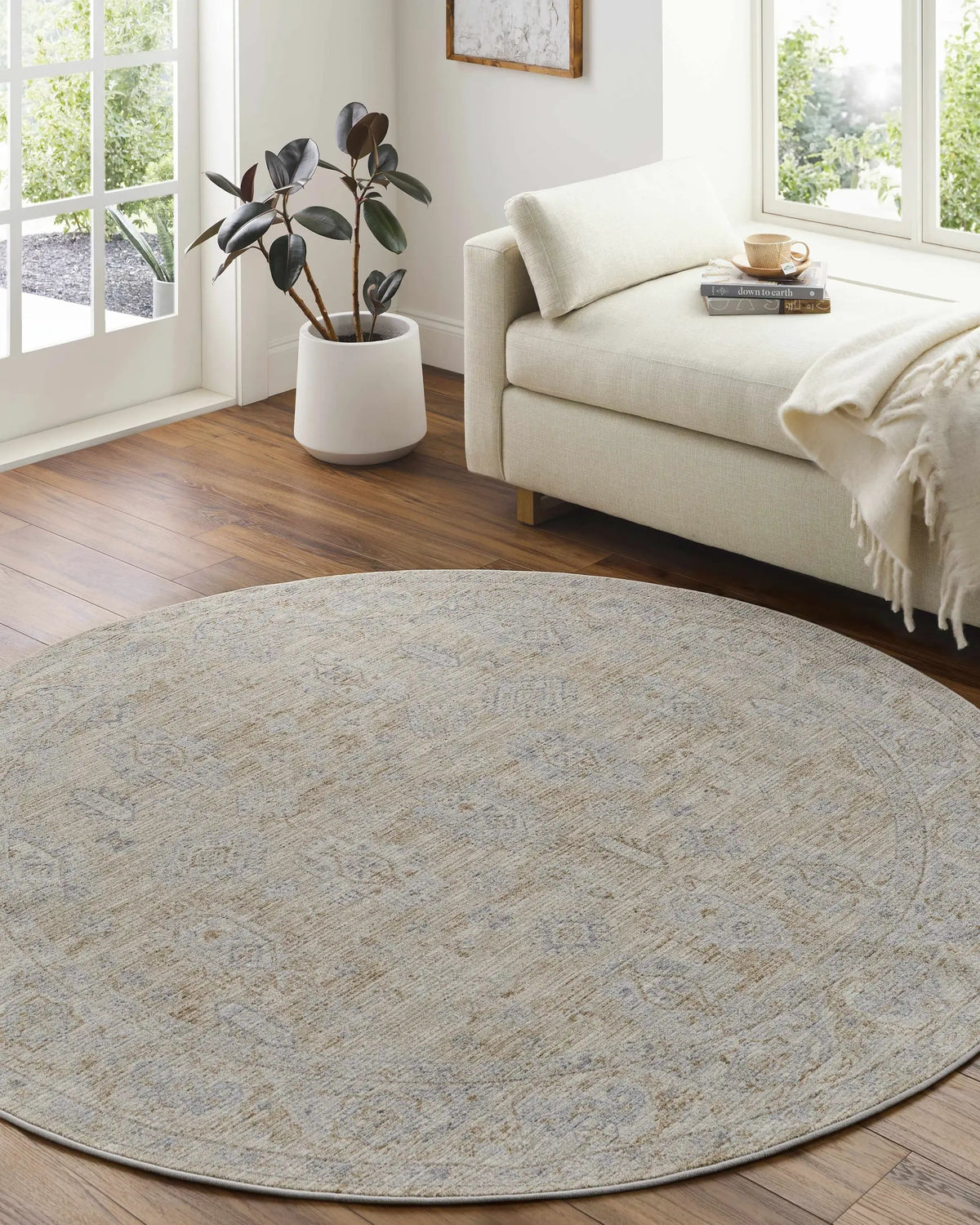 Coby Cream Avant Garde Thick Luxe Area Rug, installed in a room 3
