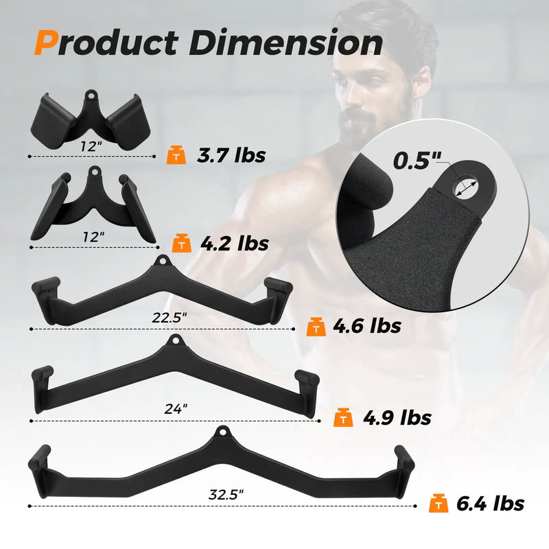 LAT Pulldown Attachment Set for Home Gym Fitness by DirectDeals