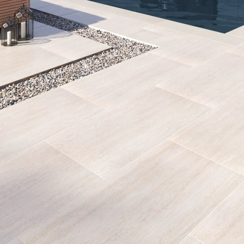 Cordova Lablanca Matte Porcelain Pool Copings 13x24 by MSI Surfaces