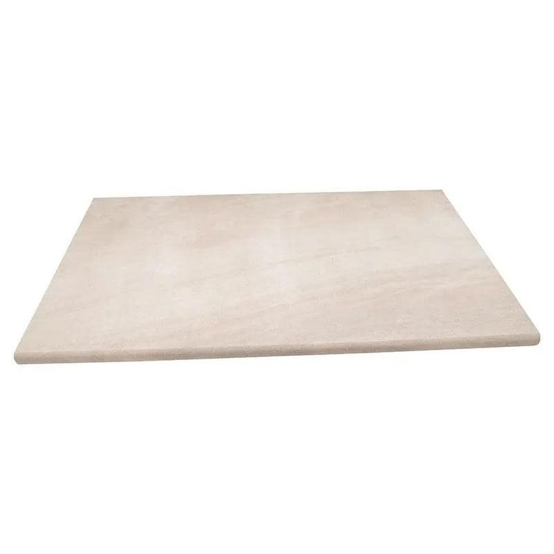 Praia Crema Matte Marble Look Porcelain Pool Copings 13x24 close up