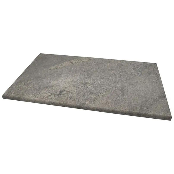 Quarzo Gray Matte Travertine Look Porcelain Pool Copings 13x24