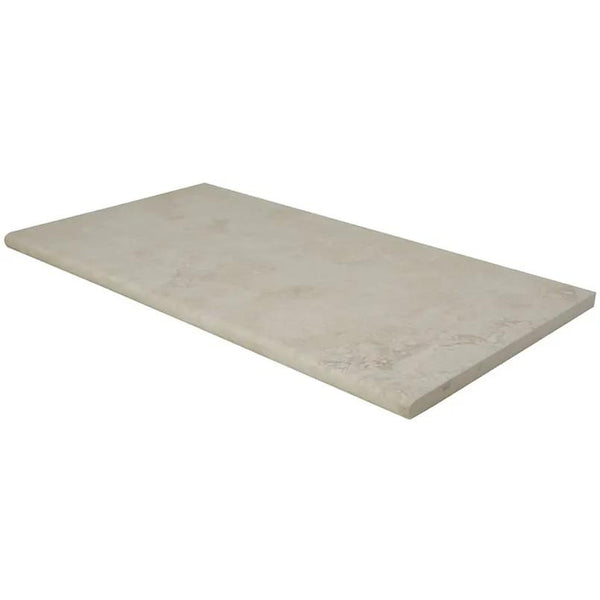 Tierra Ivory Matte Travertine Look Porcelain Pool Copings 13x24