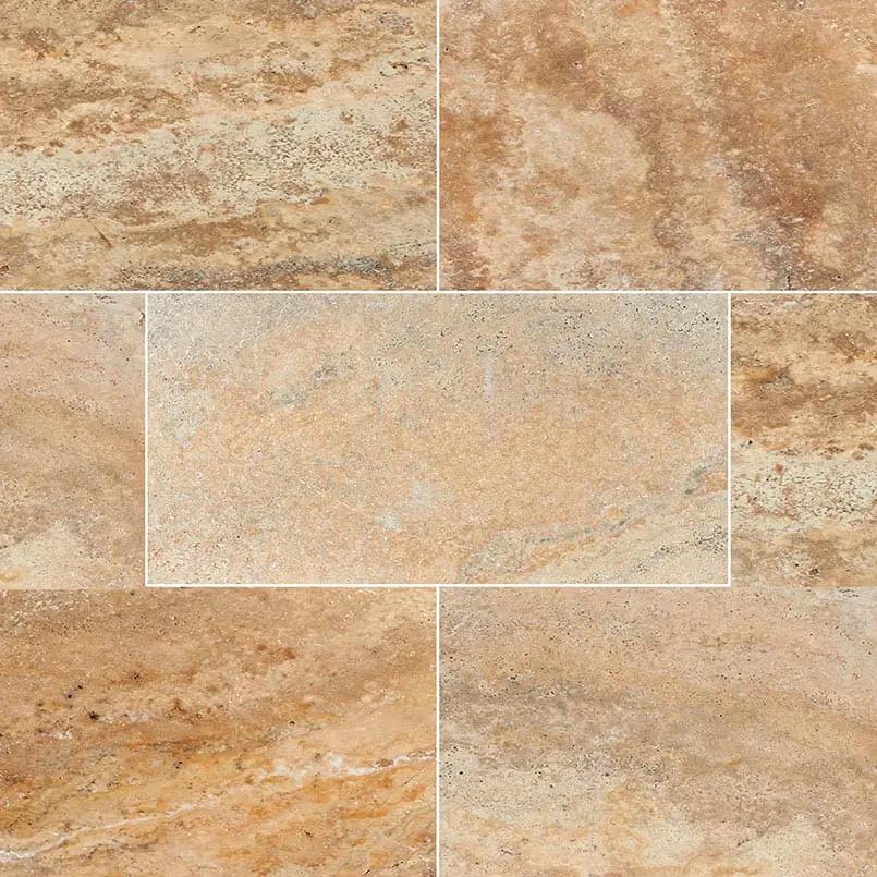 Tuscany Porcini Brushed Travertine Pool Copings 16x24 by MSI Surfaces