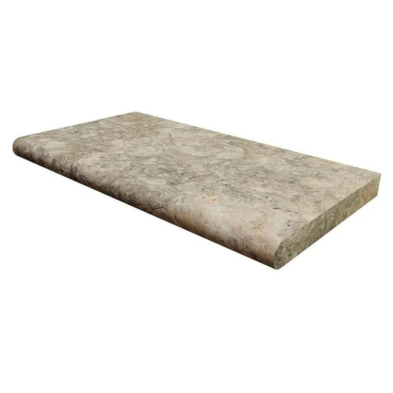 Silver Travertine Honed Pavers 12x24 close up